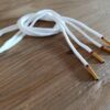 Paire de lacet blanc embouts orange