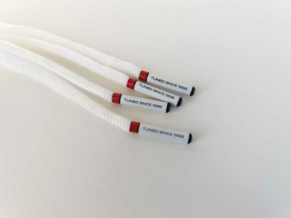 Paire de lacet blanc embouts blanc