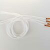 Paire de lacet blanc embouts orange