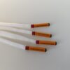 Paire de lacet blanc embouts orange