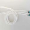 Paire de lacet blanc embouts turquoise