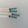 Paire de lacet blanc embouts turquoise