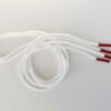 Paire de lacet blanc embouts rouge