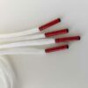Paire de lacet blanc embouts rouge
