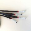 Paire de lacet noire embouts blanc