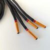 Paire de lacet noire embouts orange