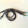 Paire de lacet noire embouts turquoise