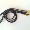 Paire de lacet noire embouts jaune