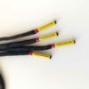 Paire de lacet noire embouts jaune