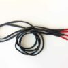 Paire de lacet noire embouts rouge