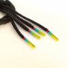 Paire de lacet noire embouts emeraude