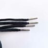 Paire de lacet noir embouts argenté