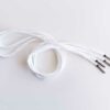 Paire de lacet blanc embouts argenté