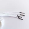 Paire de lacet blanc embouts argenté