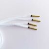 Paire de lacet blanc embouts doré