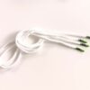 Paire de lacet blanche embouts Green-fade