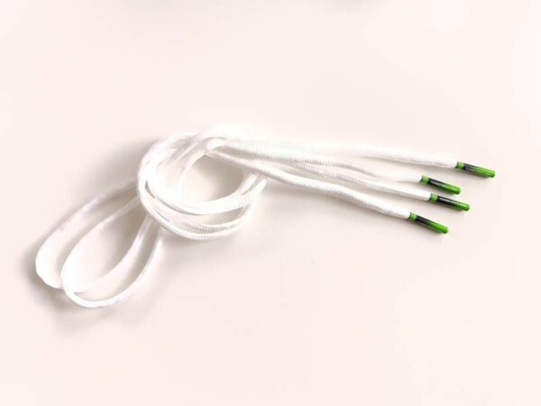 Paire de lacet blanche embouts Green-fade