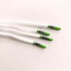 Paire de lacet blanche embouts Green-fade