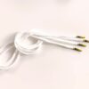Paire de lacet blanche embouts Yellow-fade