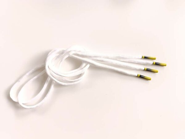Paire de lacet blanche embouts Yellow-fade