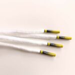 Paire de lacet blanche embouts Yellow-fade