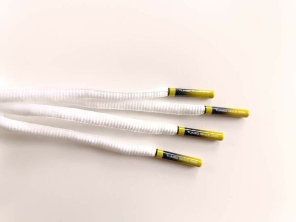 Paire de lacet blanche embouts Yellow-fade