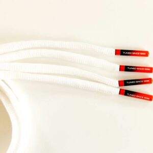 Paire de lacet blanche embouts Blood-fade