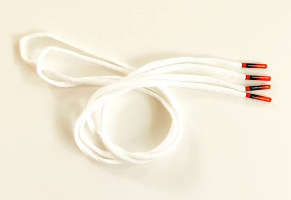 Paire de lacet blanche embouts Blood-fade